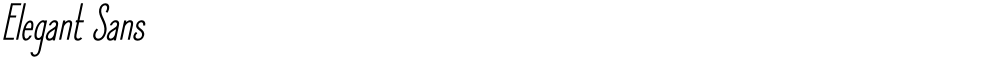 Elegant Sans