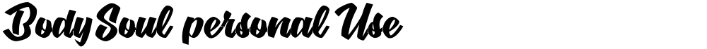 BodySoul personal Use