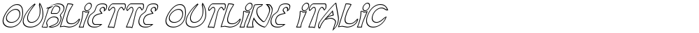 Oubliette Outline Italic