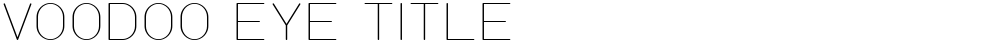 Voodoo Eye Title
