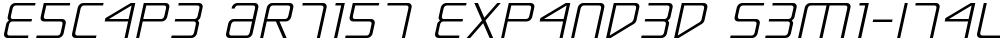 Escape Artist Expanded Semi-Italic
